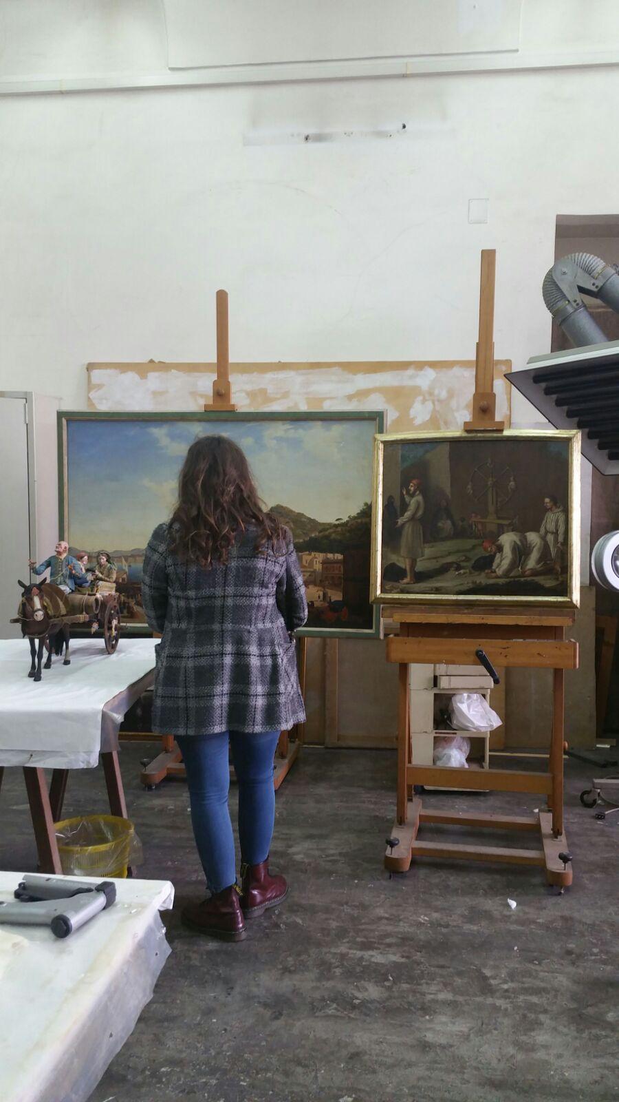 Caserta - Visita al laboratorio di restauro della Reggia